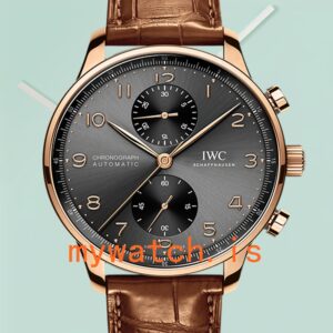 IWC Portuguese Chrono 44mm/41mm IW371610 Men's Automatic Leather Strap