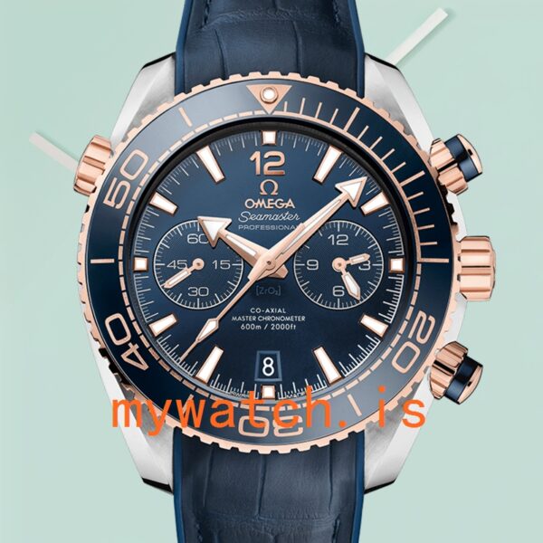 Omega Seamaster Men 215.23.46.51.03.001 45mm Leather Strap Quartz