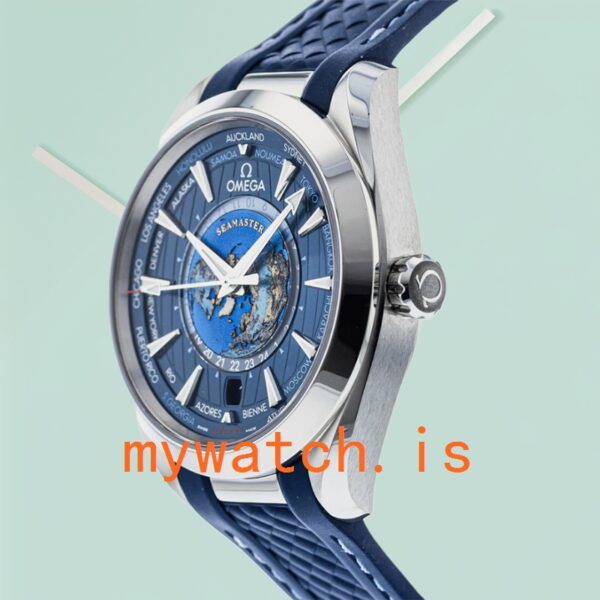 Omega Seamaster 220.12.43.22.03.001 41mm Men Rubber Band Blue Dial - Image 3