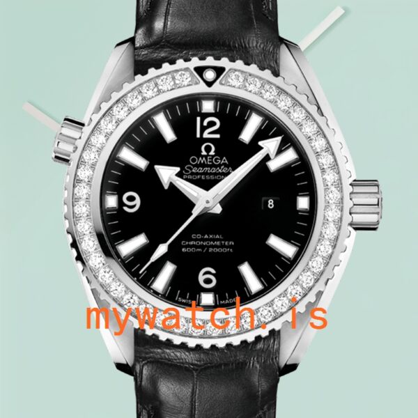 Omega Seamaster 35mm Ladies 232.18.38.20.01.001 Black Dial Leather Strap