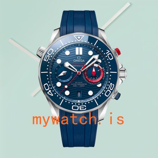 Omega Seamaster 210.30.44.51.03.002 44mm Men Rubber Band - Image 2