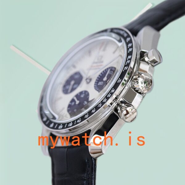 Omega Speedmaster 42mm Men 522.30.42.30.04.001 Leather Strap Silver-tone - Image 3