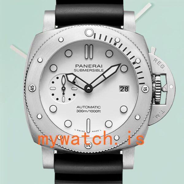 Panerai Submersible 47mm Men's PAM01223 White Dial