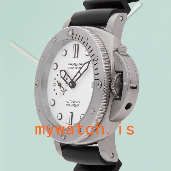 Panerai Submersible 47mm Men's PAM01223 White Dial - Image 3