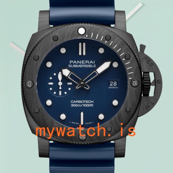Panerai Submersible PAM01232 47mm Men's Rubber Band Black-tone