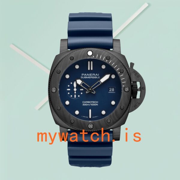 Panerai Submersible PAM01232 47mm Men's Rubber Band Black-tone - Image 2