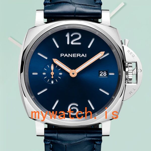 Panerai Luminor Due PAM01274 Men's 44mm Blue Dial Leather Strap