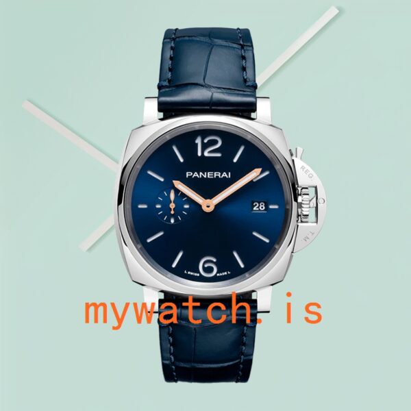 Panerai Luminor Due PAM01274 Men's 44mm Blue Dial Leather Strap - Image 2