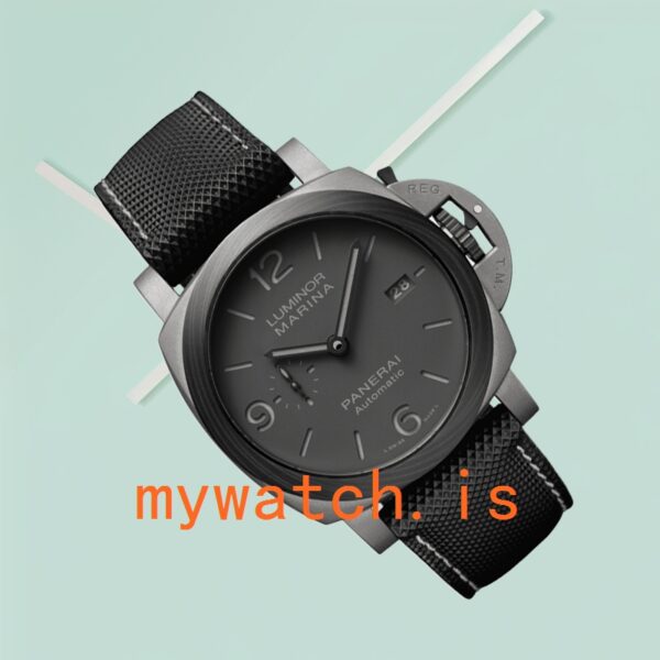 Panerai Luminor Marina Men's 44mm PAM01662 Silver-tone Black Dial - Image 3