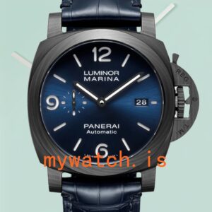 Panerai Luminor Marina PAM01664 Men's 44mm Leather Strap Stainless Steel
