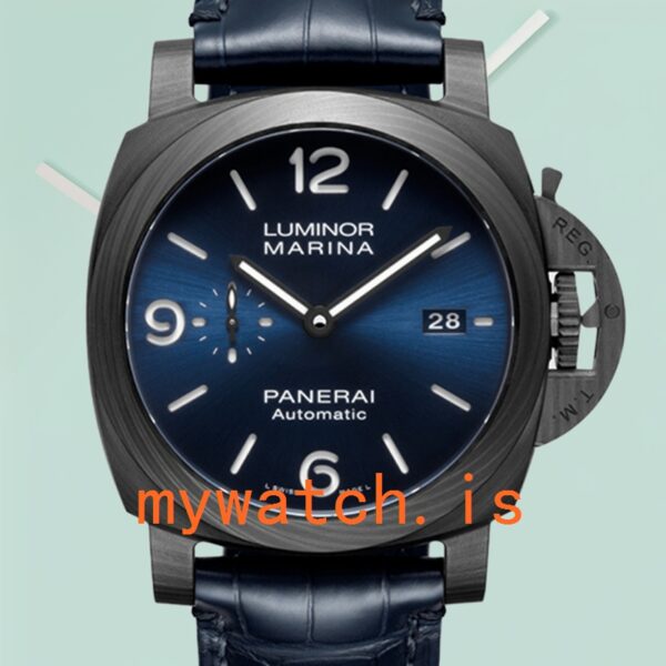 Panerai Luminor Marina PAM01664 Men's 44mm Leather Strap Stainless Steel
