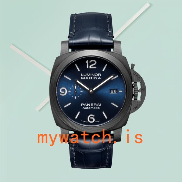 Panerai Luminor Marina PAM01664 Men's 44mm Leather Strap Stainless Steel - Image 2
