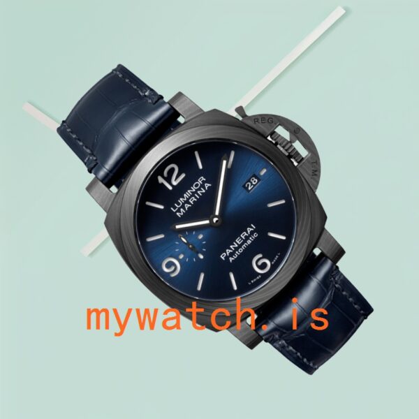 Panerai Luminor Marina PAM01664 Men's 44mm Leather Strap Stainless Steel - Image 3