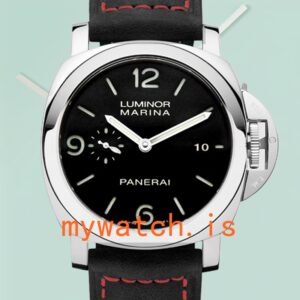 Panerai Luminor Marina 44mm Men's PAM00312-001 Leather Strap Stainless Steel