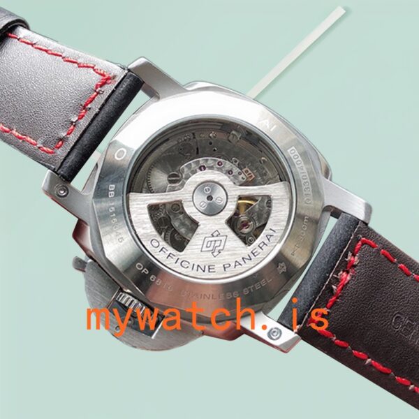 Panerai Luminor Marina 44mm Men's PAM00312-001 Leather Strap Stainless Steel - Image 4