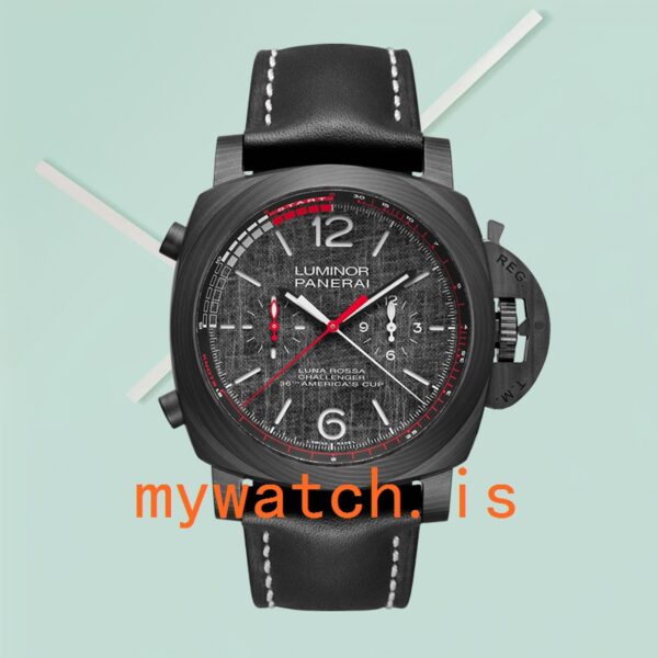 Panerai Luminor PAM01038 44mm Men's Stainless Steel Leather Strap - Image 2