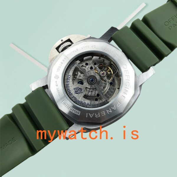 Panerai Submersible 47mm Men's PAM01055 Silver-tone Green Dial - Image 3