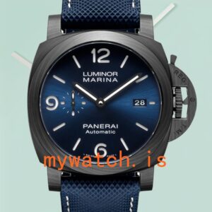 Panerai Luminor Marina PAM01664-001 44mm Men's Leather Strap Stainless Steel