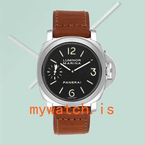 Panerai Luminor Marina Men's 44mm PAM00111 Silver-tone Black Dial - Image 2