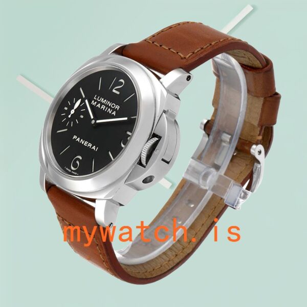 Panerai Luminor Marina Men's 44mm PAM00111 Silver-tone Black Dial - Image 3