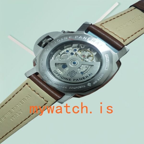 Panerai Luminor Marina Men's 44mm PAM00111 Silver-tone Black Dial - Image 4