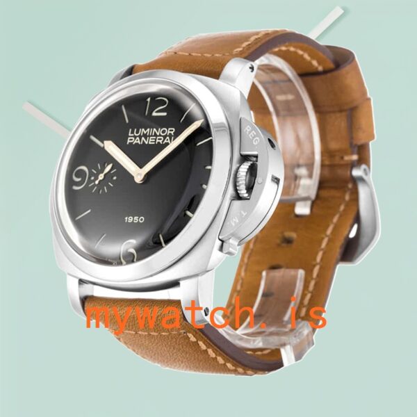 Panerai Luminor 1950 Men's 44mm PAM00127 Leather Strap - Image 3