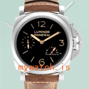 Panerai Luminor 1950 3 Days Power Reserve Men's 44mm PAM00423 Leather Strap Black Dial