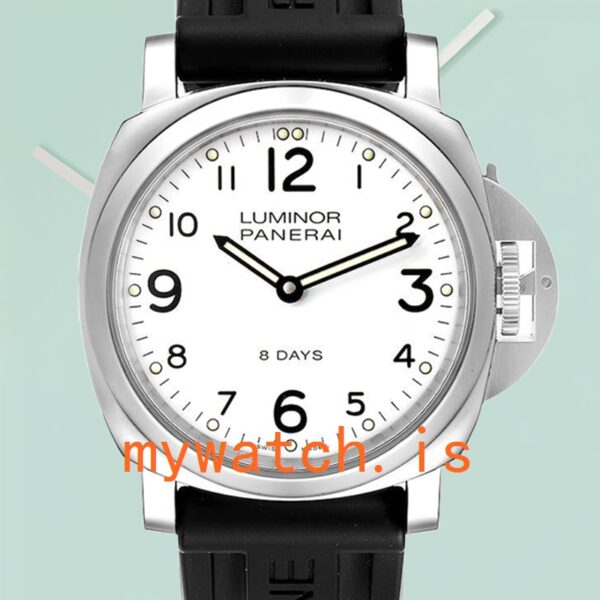 Panerai Luminor Base Men's 44mm PAM00561 Stainless Steel Rubber Band
