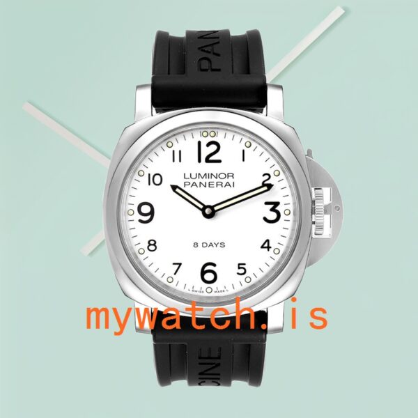 Panerai Luminor Base Men's 44mm PAM00561 Stainless Steel Rubber Band - Image 2