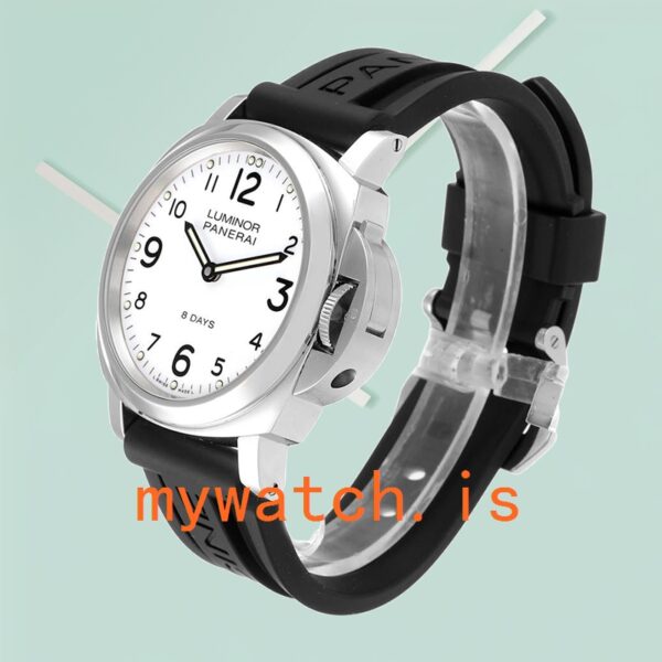 Panerai Luminor Base Men's 44mm PAM00561 Stainless Steel Rubber Band - Image 3