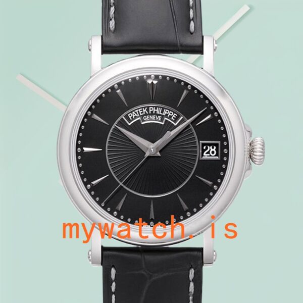 Patek Philippe Calatrava Men's 40mm 5153G-001 Black Dial Stainless Steel - Image 2