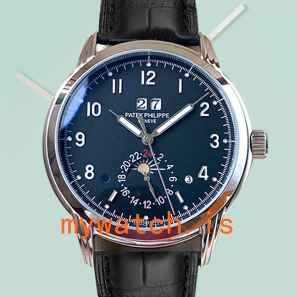 Patek Philippe Grand Complications Men's 40mm GrandBKAL020 Silver-tone Leather Strap