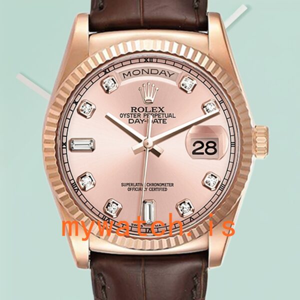 Rolex Day-Date Men's 36mm 118135-0101 Rose Gold Dial