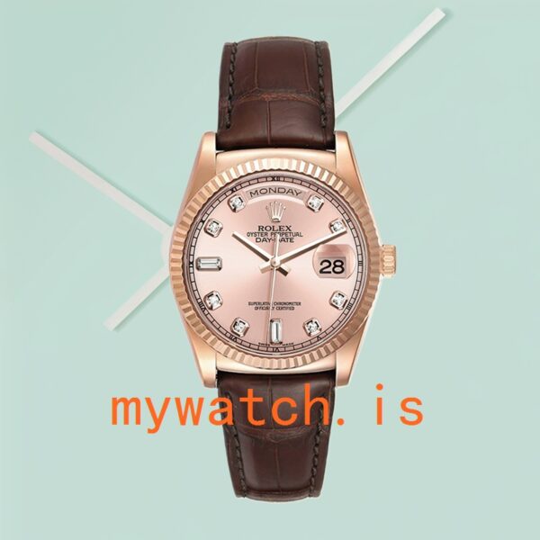 Rolex Day-Date Men's 36mm 118135-0101 Rose Gold Dial - Image 2