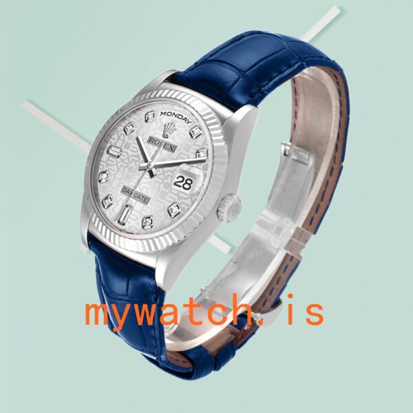 Rolex Day-Date Men's m118139-0092 36mm Silver Jubilee Dial Silver-tone - Image 3