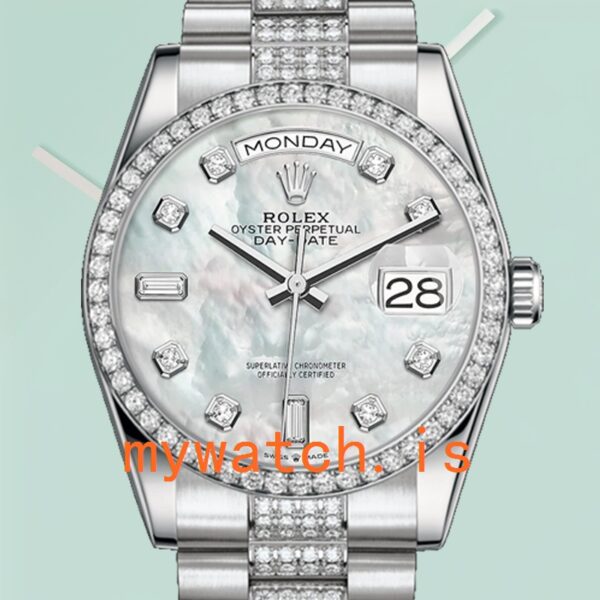 Rolex Day-Date 118346 36mm Men's President Bracelet Mother of Pearl Dial