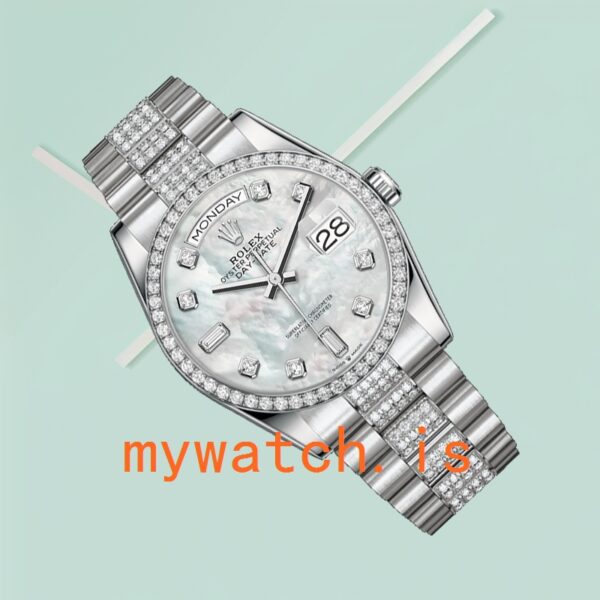 Rolex Day-Date 118346 36mm Men's President Bracelet Mother of Pearl Dial - Image 3