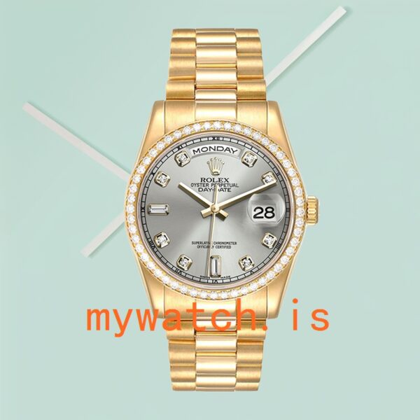 Rolex Day-Date 36mm Men's m118348-0077 Automatic Grey Dial - Image 2