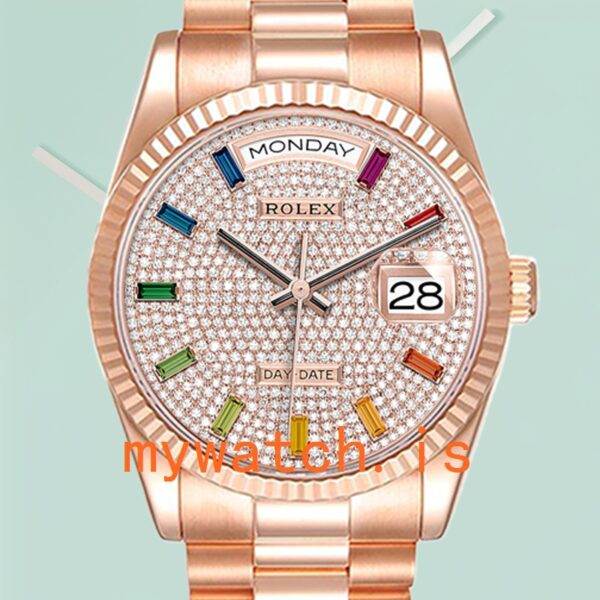 Rolex Day-Date Men's 36mm m128235-0039 Automatic Rose Gold-tone