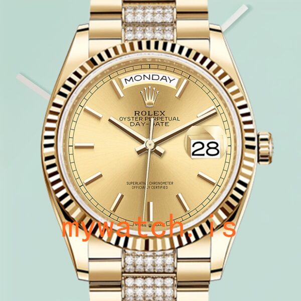 Rolex Day-Date m128238-0046 36mm Men's Champagne Dial Stainless Steel