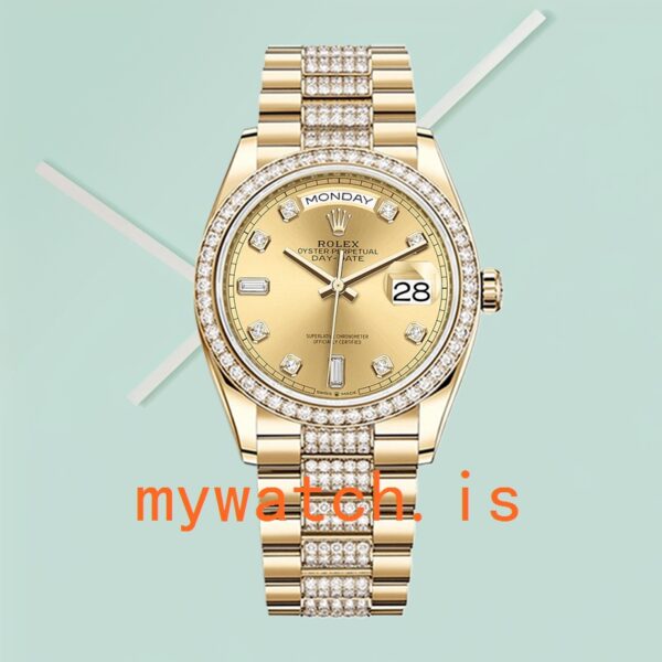Rolex Day-Date Men's 36mm m128348rbr-0010 Gold-tone President Bracelet - Image 2