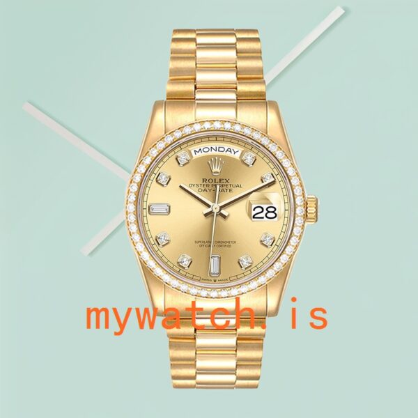 Rolex Day-Date 36mm Men's m128238-0008 Stainless Steel - Image 2