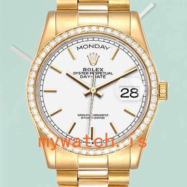 Rolex Day-Date Men's 36mm m128348rbr-0047 Gold-tone Automatic