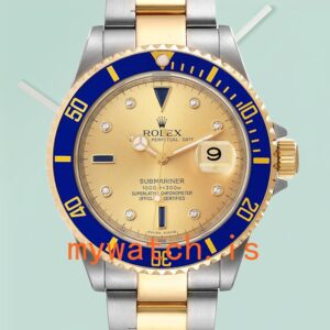 Rolex Submariner 16613 Men's 40mm Champagne Dial Stainless Steel