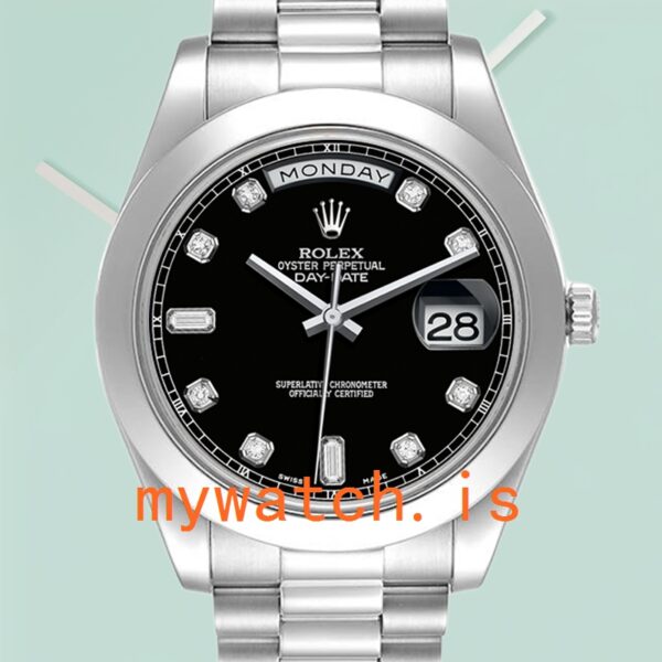 Rolex Day-Date 41mm 218206 Men's Black Dial