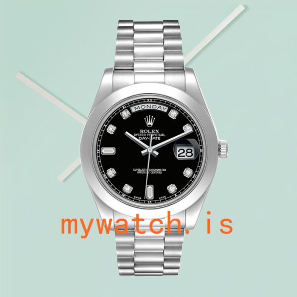 Rolex Day-Date 41mm 218206 Men's Black Dial - Image 2