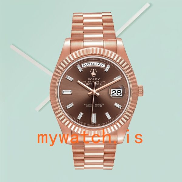 Rolex Day-Date 40mm Men's m228235-0003 Rose Gold-tone Brown Dial - Image 2