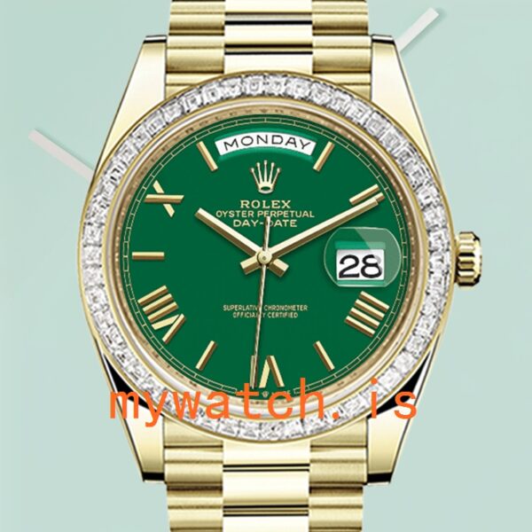 Rolex Day-Date Men's m228398tbr-0039 40mm Green Dial