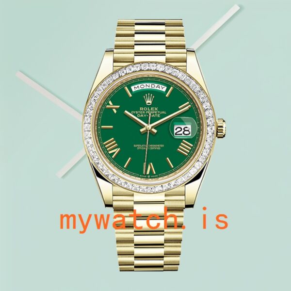 Rolex Day-Date Men's m228398tbr-0039 40mm Green Dial - Image 2
