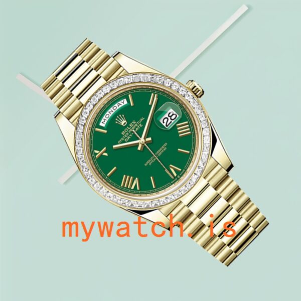Rolex Day-Date Men's m228398tbr-0039 40mm Green Dial - Image 3
